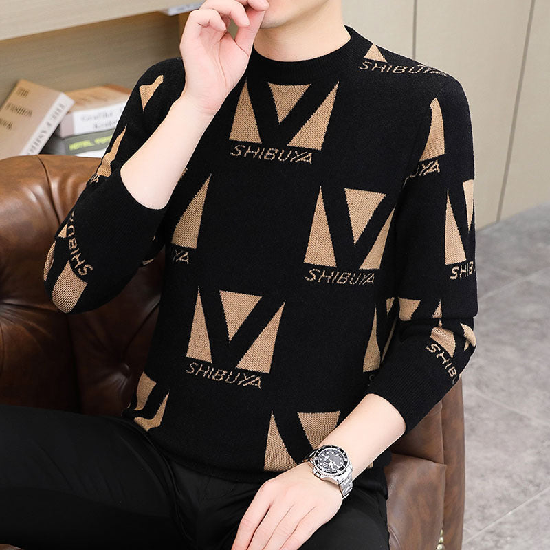 š„Limited Time 50% Off š„Men's Thickened Crew Neck Printed Sweater