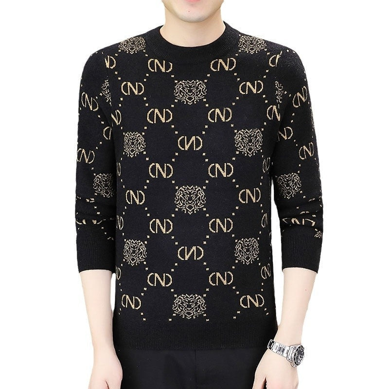 š„Limited Time 50% Off š„Men's Thickened Crew Neck Printed Sweater