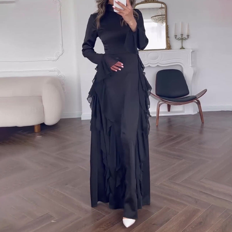 🔥🖤Black Friday Sale:50% OFF🔥Chic Flowy Glossy Dress for Women