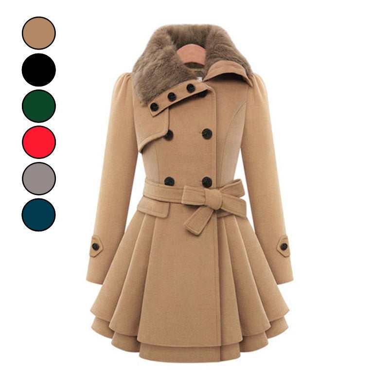 š„Women's Winter Double Breasted Jackets with Belt