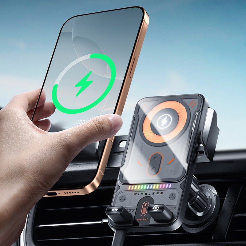 ππ± 2-in-1 Car Phone Holder & Wireless Charger β 360Β° Rotation, Strong Grip & Fast Charging π