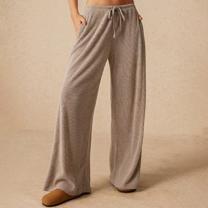 💜 LAST DAY PROMOTION - 50%OFF 💜 Women’s Casual Soft Wide-Leg Pants With Drawstring