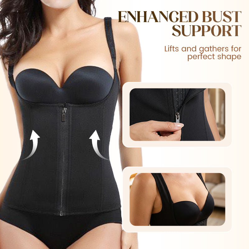Women's Body Shaper Vest with Zipper & Hooks