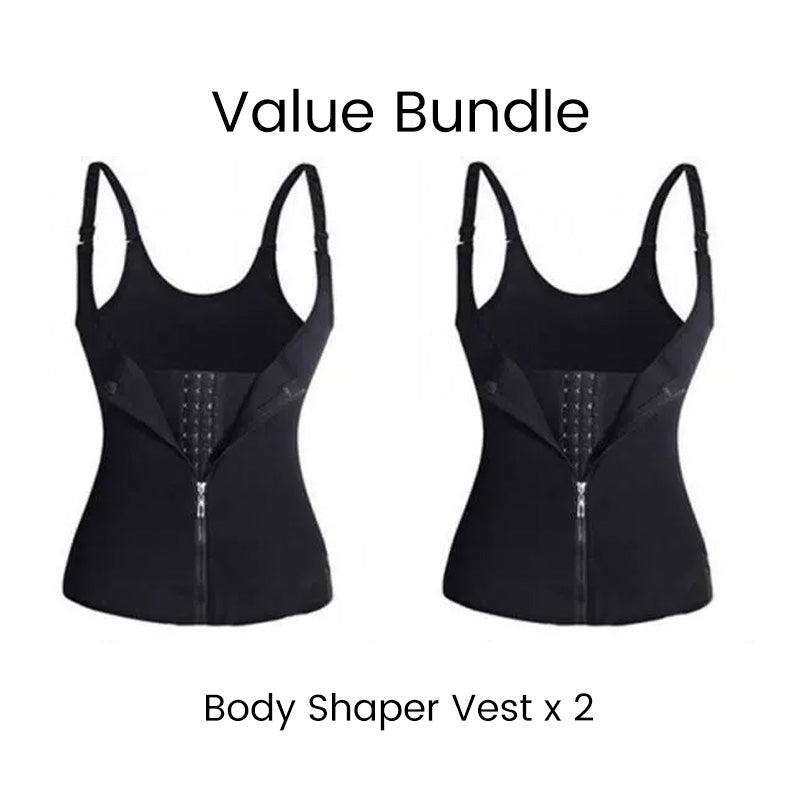 Women's Body Shaper Vest with Zipper & Hooks