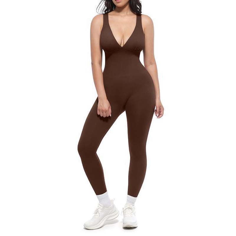 π50K+ SOLD!πΈHigh-Stretch V-Neck Jumpsuit β All-day ease for fitness & beyond. Breathable, flexible & effortlessly chic. Your go-to for movement. π§ββοΈπ«