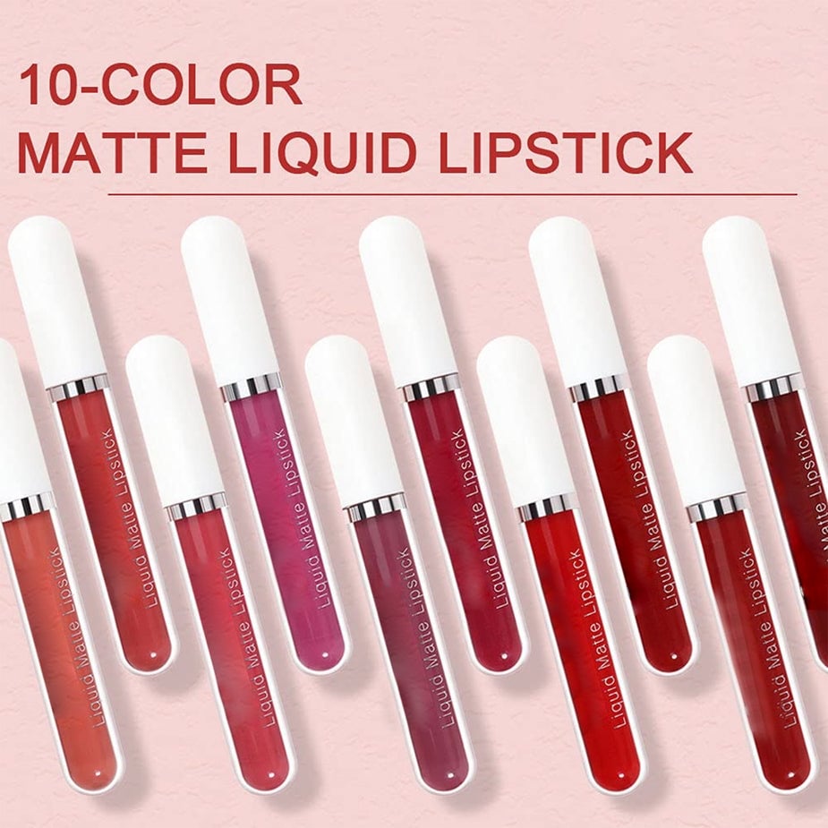 π10Pcs Matte Waterproof Long Lasting Lip Gloss