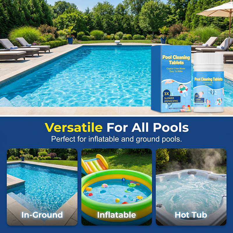 🏊♂️Pool Cleaning Tablets for Crystal Clear Water 💦