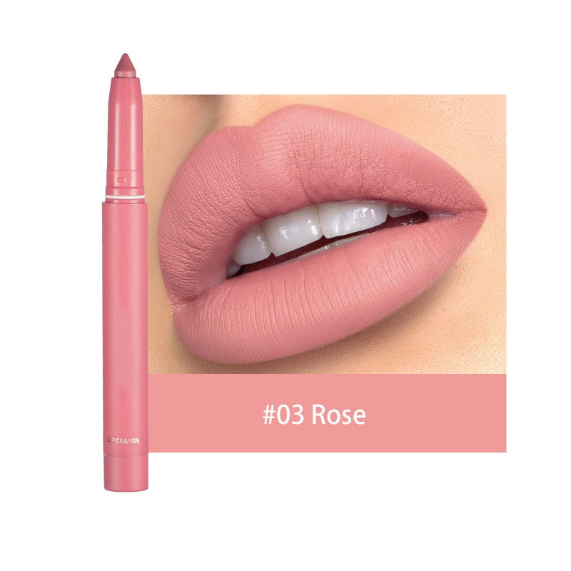 π Matte lip crayon β waterproof, 8hr wear, built-in sharpener πβ¨