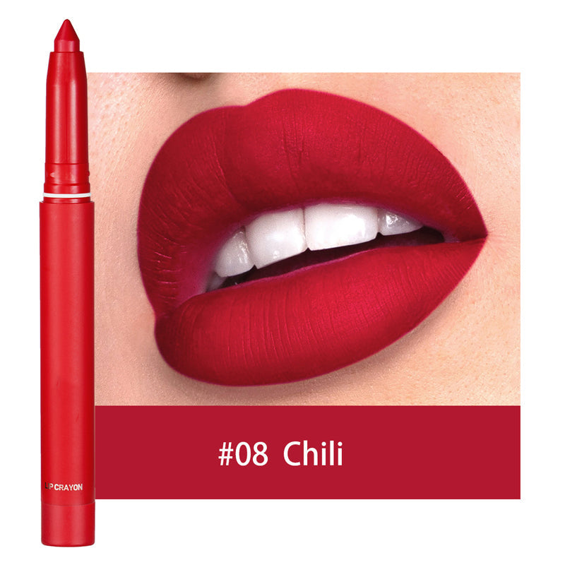 π Matte lip crayon β waterproof, 8hr wear, built-in sharpener πβ¨