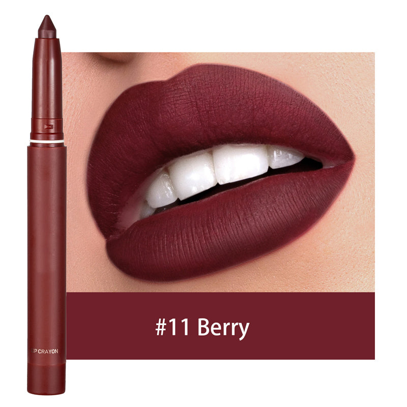 π Matte lip crayon β waterproof, 8hr wear, built-in sharpener πβ¨