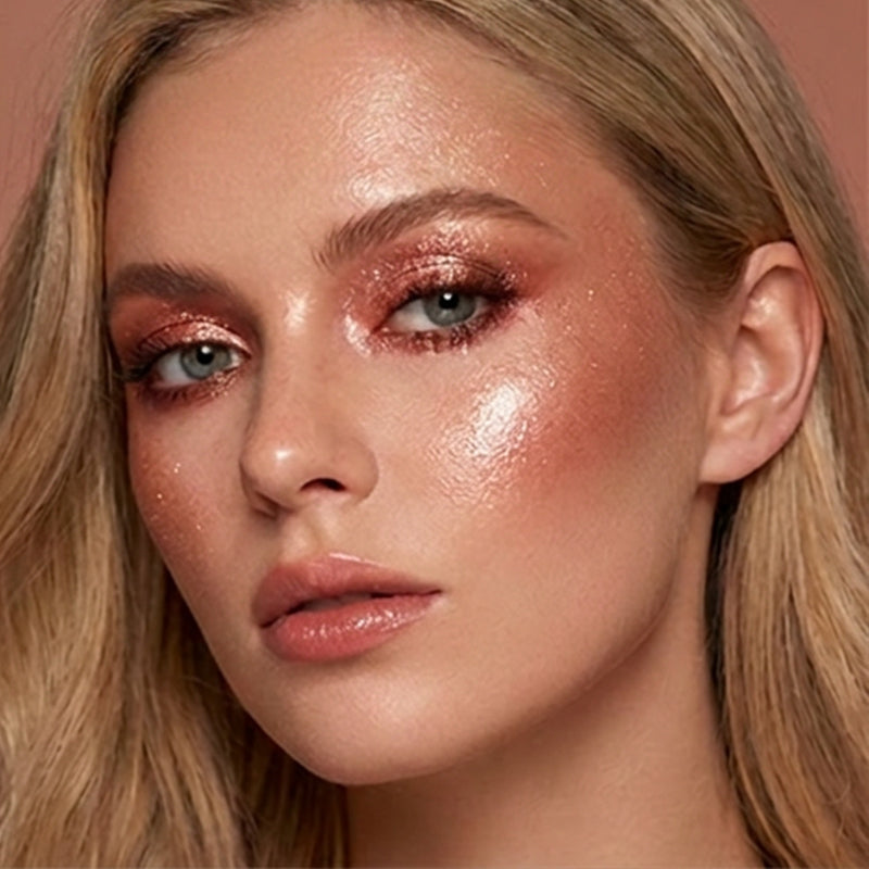 3-Color Stackable Eyeshadow Palette with Mirror