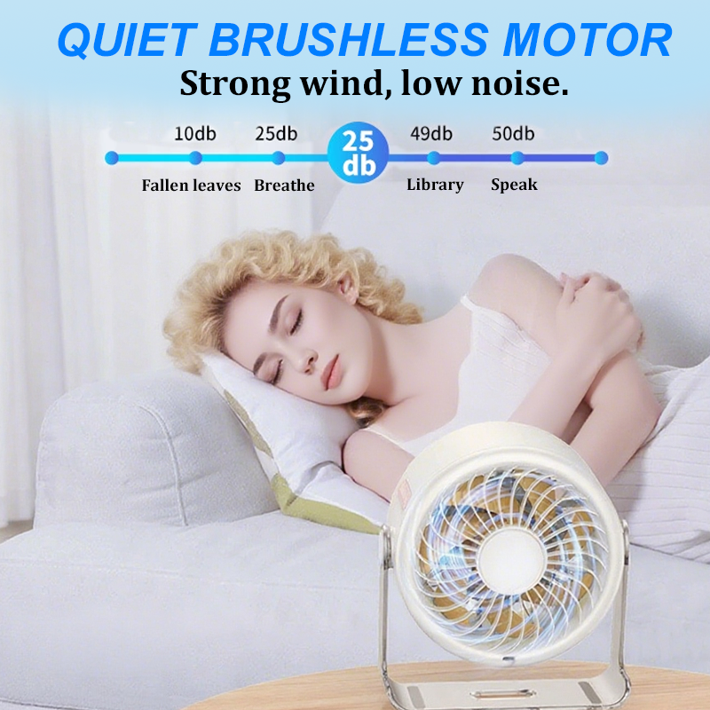 2026 Desk Fan with LED Display USB Powered Portable 100 Speeds 120° Tilt Quiet Long Battery Life Oscillating Table Fan for Bedroom Office Home Camping