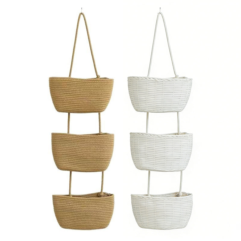 β¨ Wall-Hanging Storage Organizer β 3-Tier, Boho Style, Space-Saving π‘