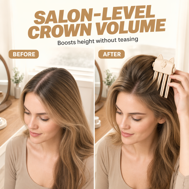 π Wireless Heated Volumizing Root Lift Clip, Portable Travel Hair Styling Tool for Flat Fine Hair