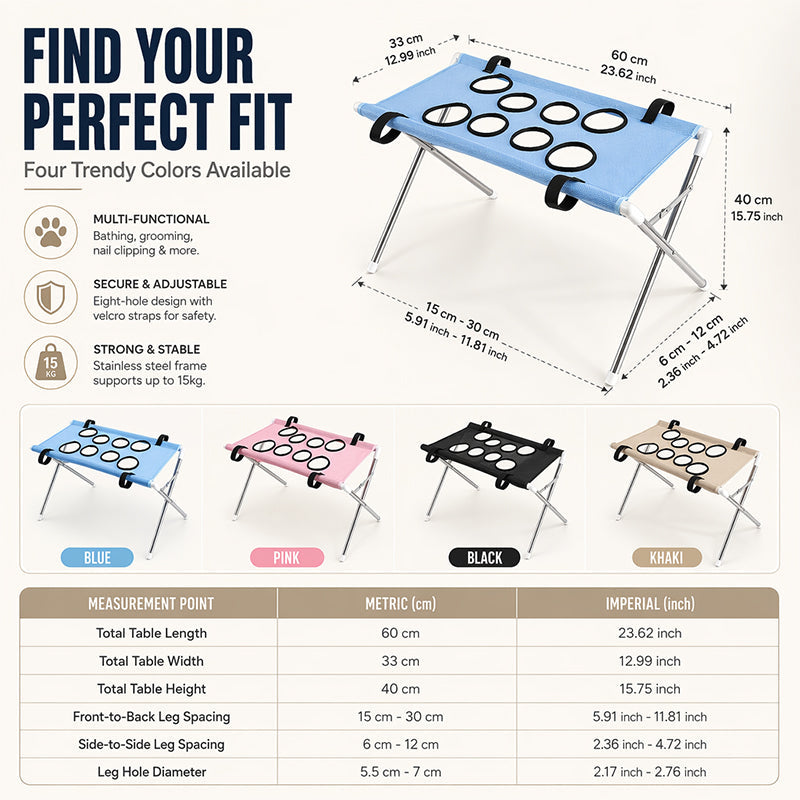 πποΈ 2-in-1 Foldable Pet Grooming Bed β 50% OFF! Grooming table + cozy bed in one β portable, easy to clean, perfect for home & travel. π₯πͺ