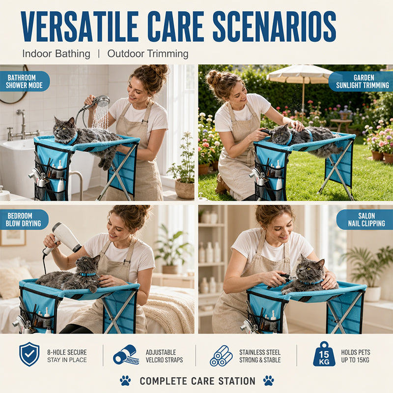 πποΈ 2-in-1 Foldable Pet Grooming Bed β 50% OFF! Grooming table + cozy bed in one β portable, easy to clean, perfect for home & travel. π₯πͺ