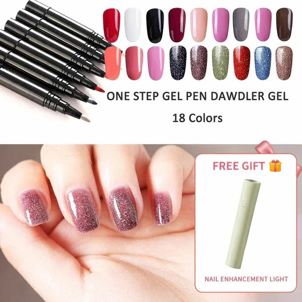 💅 Limited Time Buy 1 Get 1 Free - £9.99! ✨One Step Nail Gel Pen🎨Free handheld mini UV nail lamp💡