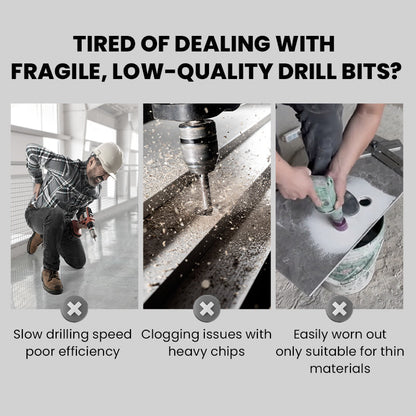 🔥LAST DAY PROMOTION - 50%OFF🔥High-Strength 4-Flute Serrated Eccentric Drill Bit Kit