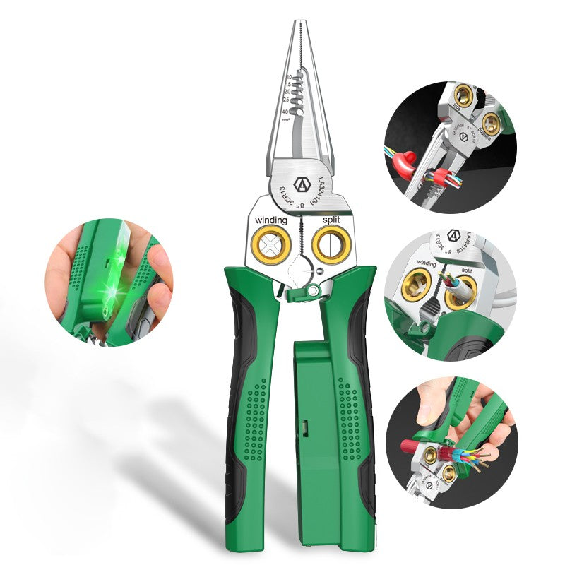 🔥LAST DAY PROMOTION - 50%OFF🔥8-in-1 Multi-Functional Wire Stripper Scissors With Electrical Test