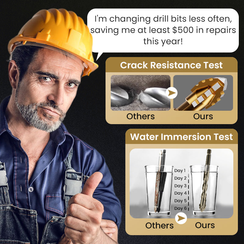 🔥LAST DAY PROMOTION - 50%OFF🔥High-Strength 4-Flute Serrated Eccentric Drill Bit Kit