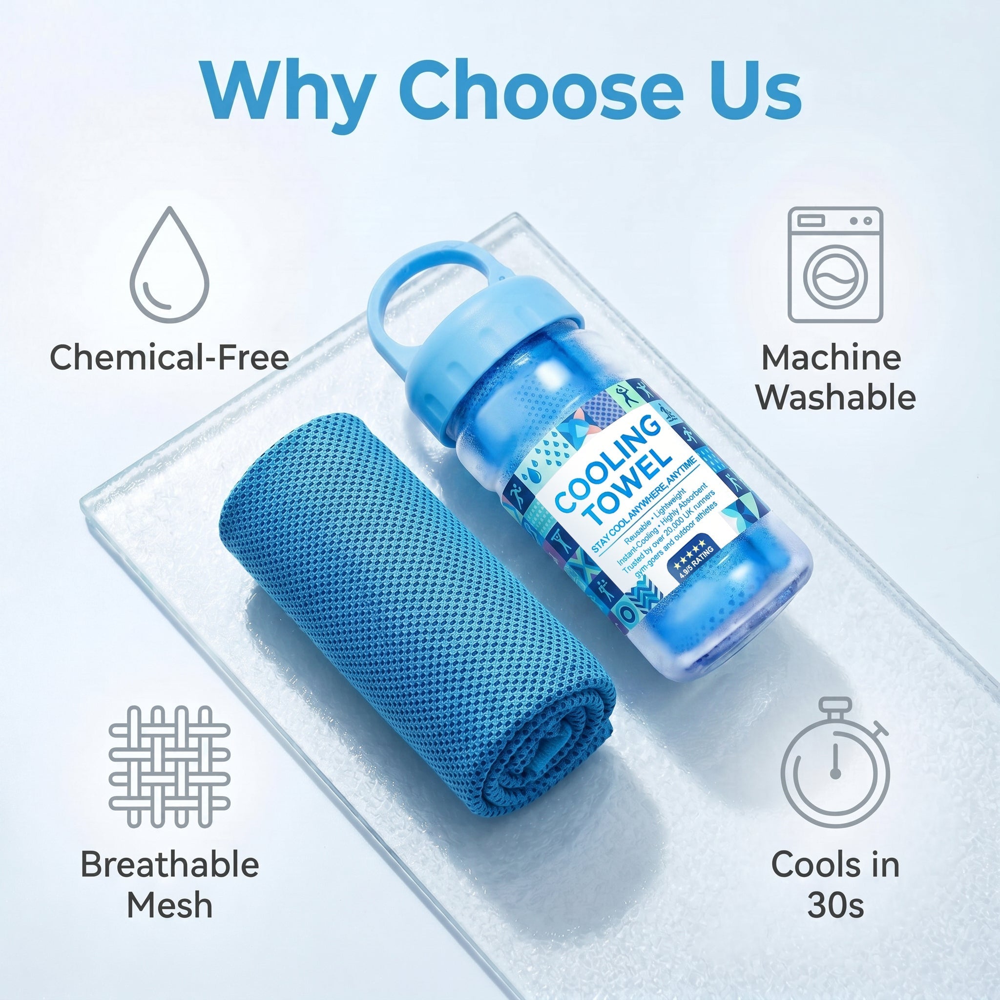⏰Last Day Buy 1 Get 1 Free❄💦Cold Sweat Towel You Can Use Anywhere, Anytime! Reusable Soft Absorbent Cooling Portable