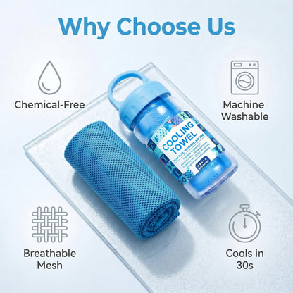 ⏰Last Day Buy 1 Get 1 Free❄💦Cold Sweat Towel You Can Use Anywhere, Anytime! Reusable Soft Absorbent Cooling Portable