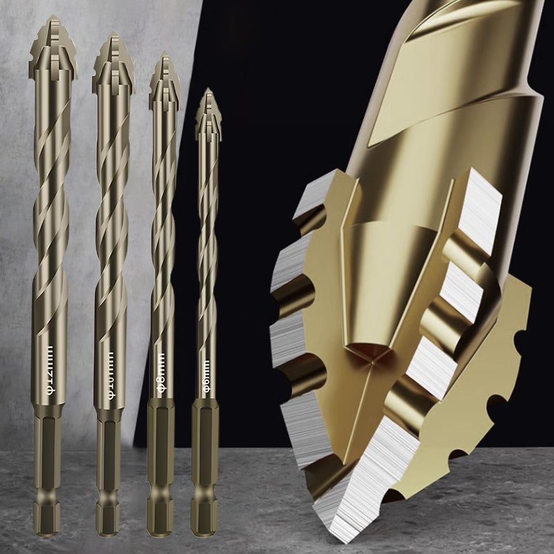 🔥LAST DAY PROMOTION - 50%OFF🔥High-Strength 4-Flute Serrated Eccentric Drill Bit Kit