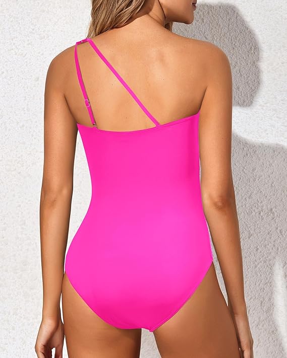 💖LAST DAY SPECIAL PRICE: ￡13.99!!💖Women's Cutout One Shoulder One Piece Swimsuit👙