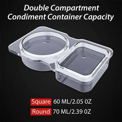 🔥LAST DAY PROMOTION - 50%OFF🔥Double Compartment Snack Containers With Lids