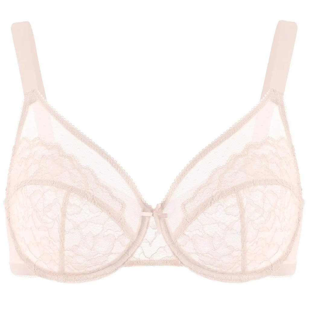 💞Enchante Floral Lace Plus Size Underwire Unlined Unpadded Minimizer Full Coverage Bra Women's Wear Comfortable Breathable Mesh Cup