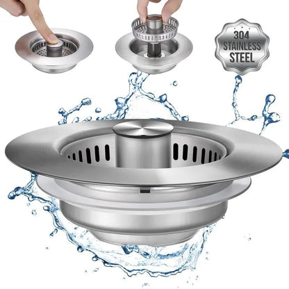 💜 LAST DAY PROMOTION - 50%OFF💜3 in 1 Kitchen Sink Drain Strainer Kitchen Gadgets