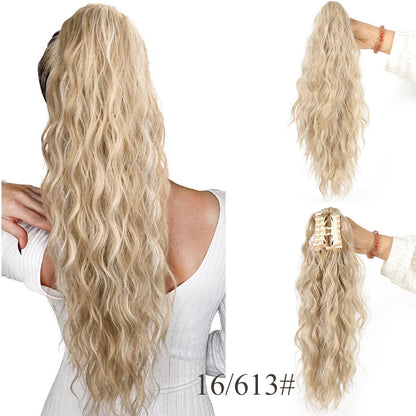 🩷 18 Inch Curly Wavy Frizzy Hair Extension with Ponytail