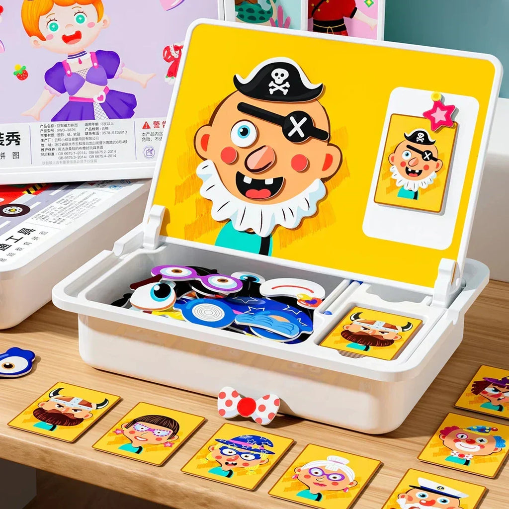 🎃HALLOWEEN PRE-SEASON 50% OFF👻 Magnetic Puzzle Dress-Up Game Children's Double-Sided Educational Toy Portable Preschool Learning Toy