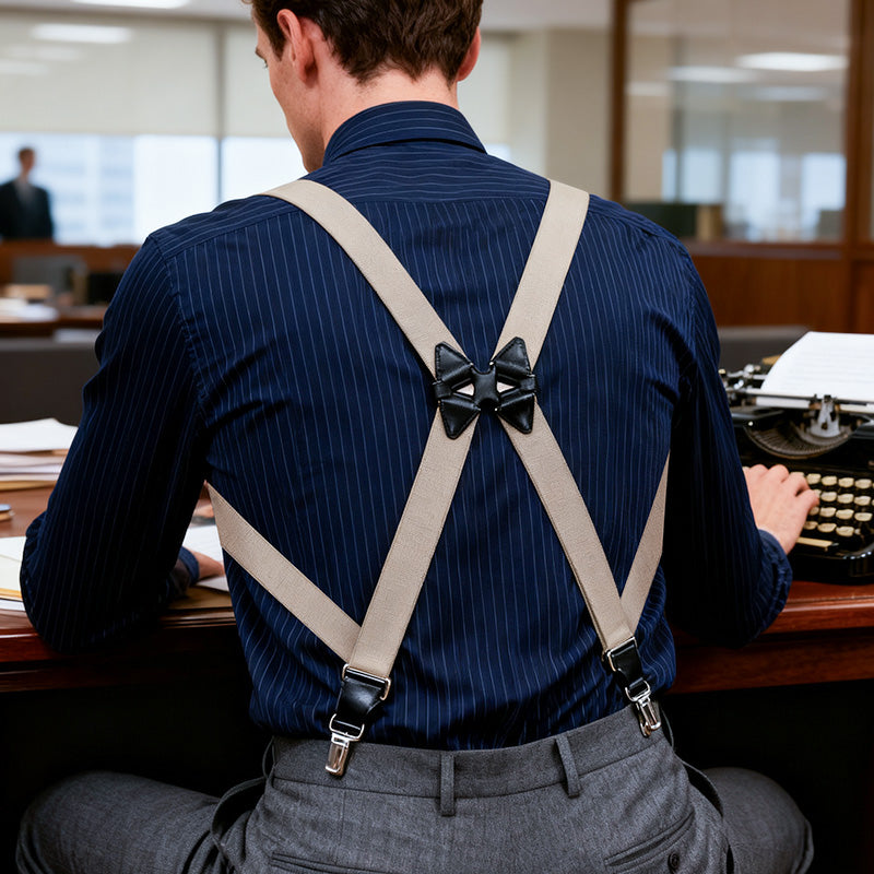 ⏳LAST DAY SALE 50% OFF !!📢Men's X-Back Suspenders with Hook Clips