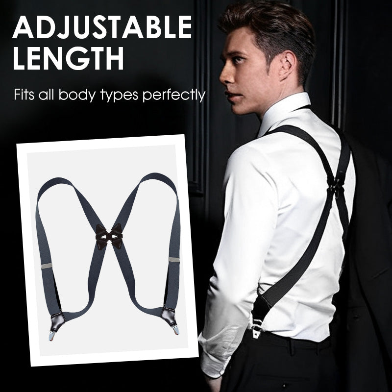 ⏳LAST DAY SALE 50% OFF !!📢Men's X-Back Suspenders with Hook Clips