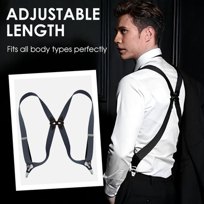 ⏳LAST DAY SALE 50% OFF !!📢Men's X-Back Suspenders with Hook Clips