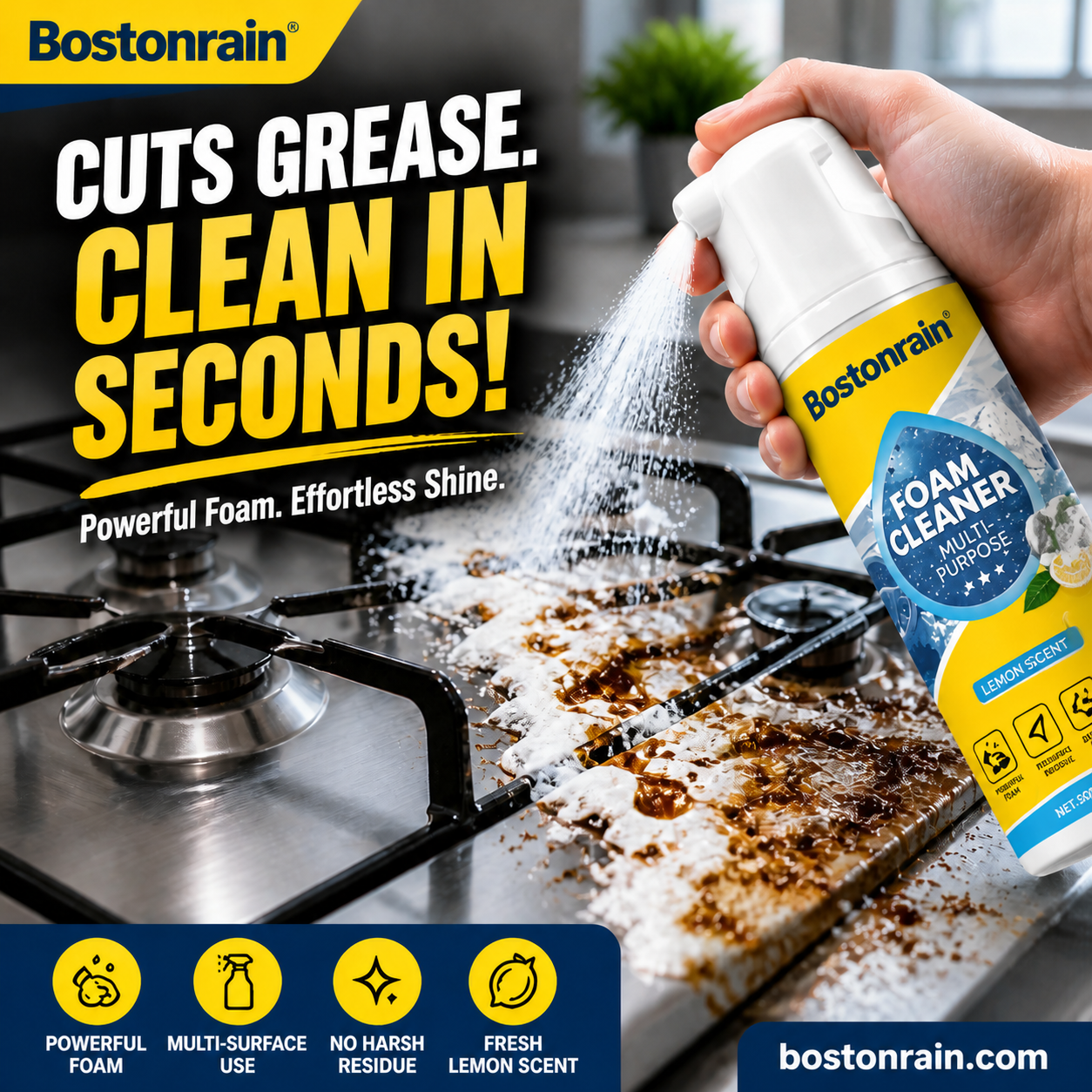 💞Grease & Stain Remover – Foam action, no harsh chemicals. Works on coffee, ink & oil. A true all‑rounder. 🏠✅
