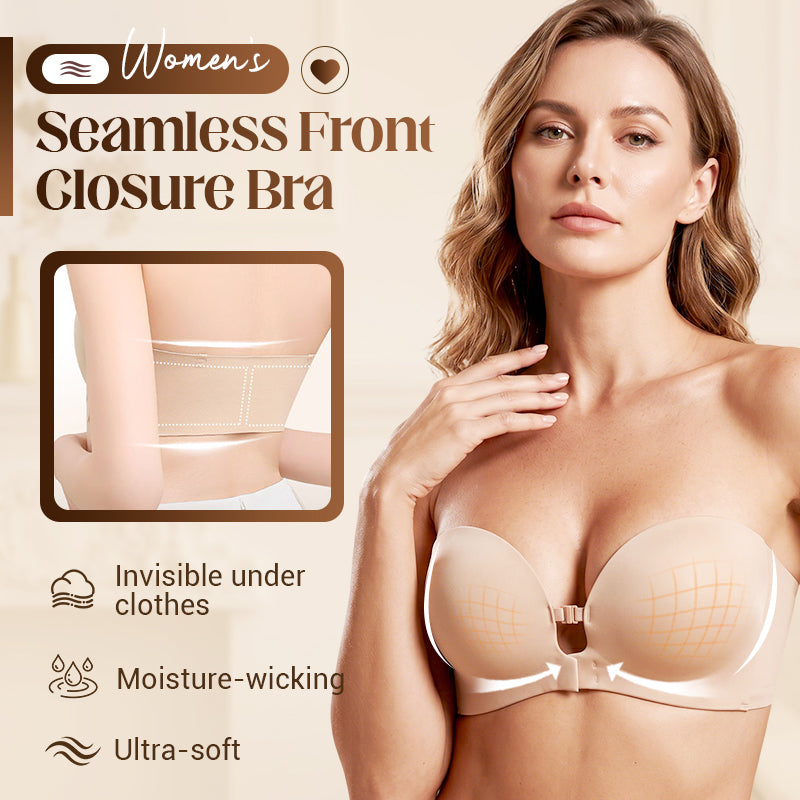 💜💜Seamless Front Closure Bra With Adjustable Straps