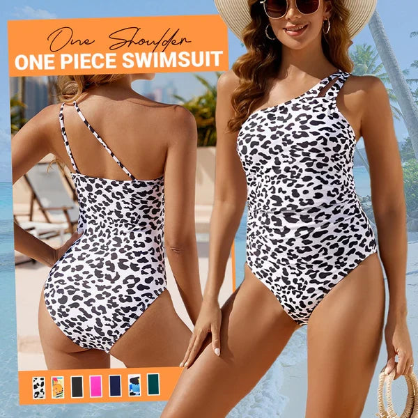 💖LAST DAY SPECIAL PRICE: ￡13.99!!💖Women's Cutout One Shoulder One Piece Swimsuit👙