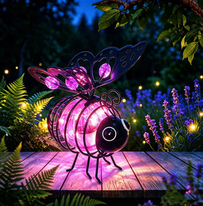 ✨ Hanging Solar Bee Light – Warm Amber Glow, Flicker-Free, Perfect for Garden Parties, Camping, or Kids’ Rooms – Spread Joy Day and Night 🌞🌜