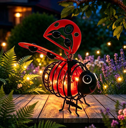 ✨ Hanging Solar Bee Light – Warm Amber Glow, Flicker-Free, Perfect for Garden Parties, Camping, or Kids’ Rooms – Spread Joy Day and Night 🌞🌜