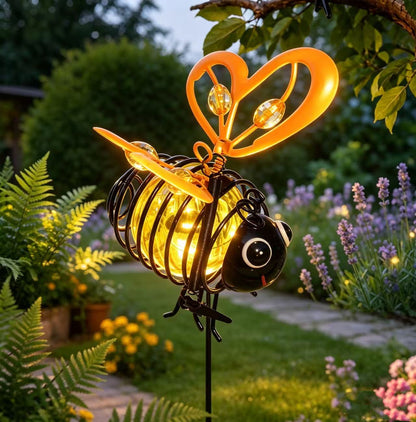 ✨ Hanging Solar Bee Light – Warm Amber Glow, Flicker-Free, Perfect for Garden Parties, Camping, or Kids’ Rooms – Spread Joy Day and Night 🌞🌜