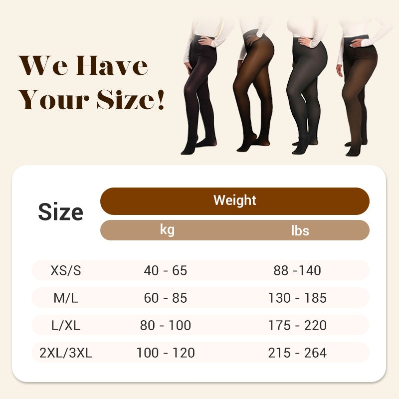 ⚡50K+ SOLD!❄️One-Seam Pile-Lined Shaping Tights✨ Stay Warm, Look Snatched💕