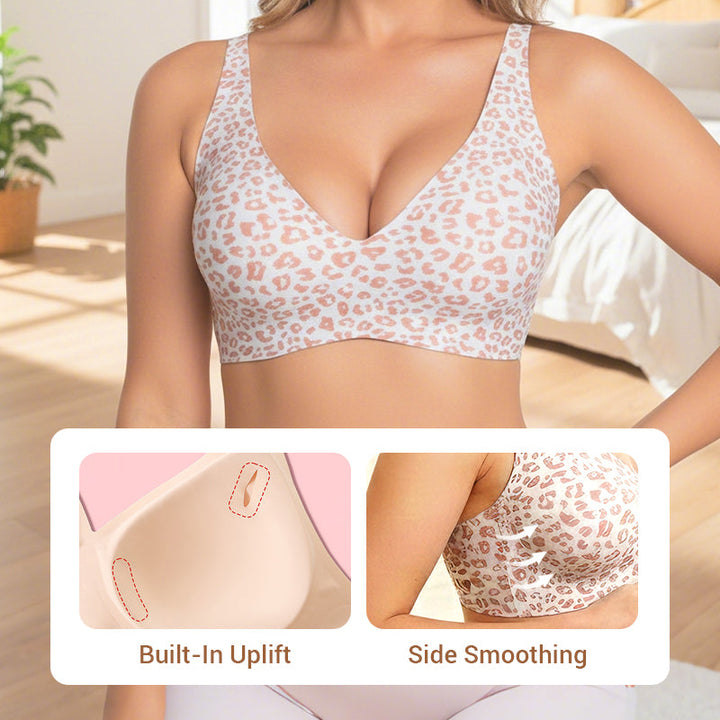 Conjunto de 2 Piezas 💕 Sujetadores inalámbricos para mujer, cómodos, tipo bralette push-up, sin costuras, escote en V profundo, ideales para el uso diario