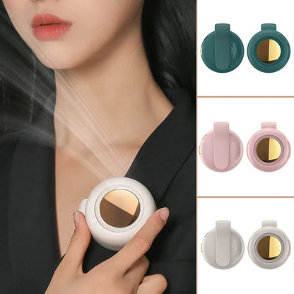 💨 Whirlwind Clip Waist Neck Fan – 2-in-1: clip on waist or wear as necklace. Long 23hr runtime, quiet & powerful (5100rpm). Stay cool hands-free! 🌀🌿