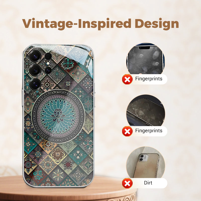Colorful Blue Lotus Flower Totem Case Cover for Samsung S Series - Get a FREE Exquisite Diamond Bracelet!🔥