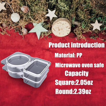 🔥LAST DAY PROMOTION - 50%OFF🔥Double Compartment Snack Containers With Lids