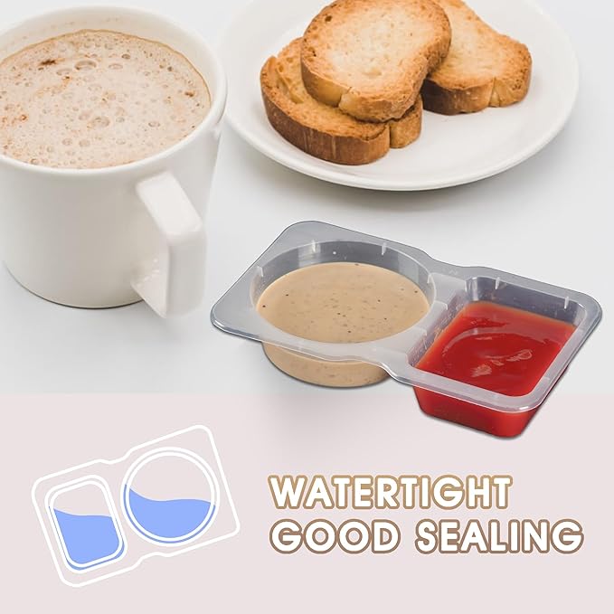 🔥LAST DAY PROMOTION - 50%OFF🔥Double Compartment Snack Containers With Lids