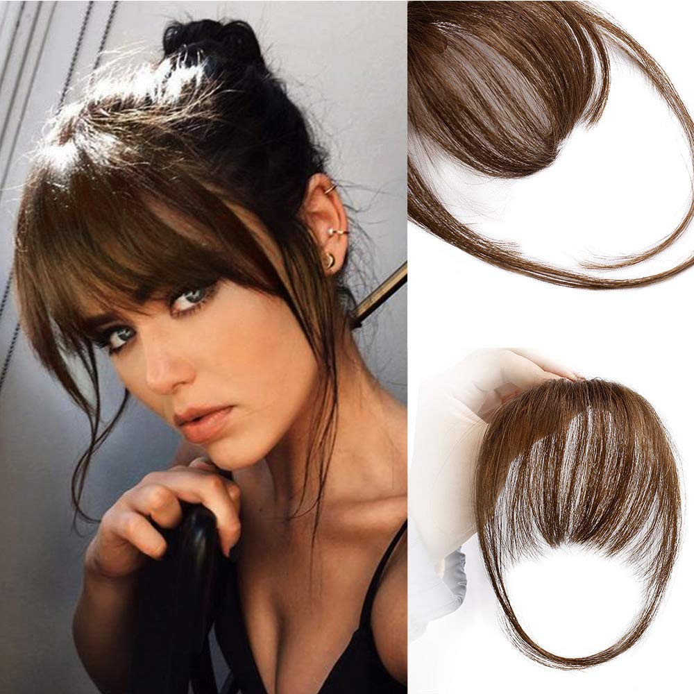 💜LAST DAY - BUY 1 GET 1 FREE💜Clip In Bangs 100% Human Hair Extensions Air Bangs