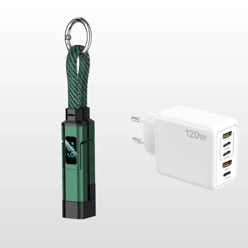 🔥4-in-1 Digital Display Keychain Charging Cable